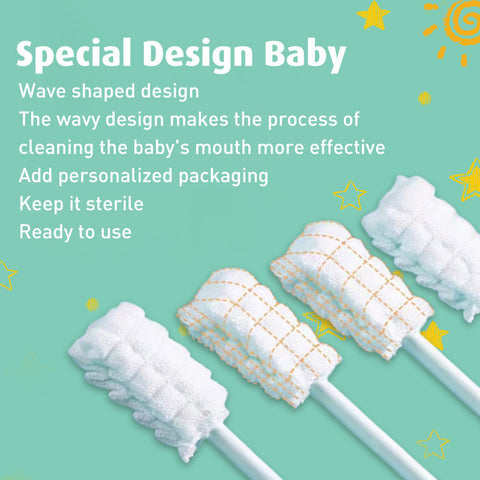 Babyproph Oral Tongue Cleaner Disposable Mouth Cleaning Gauze Brush for Baby