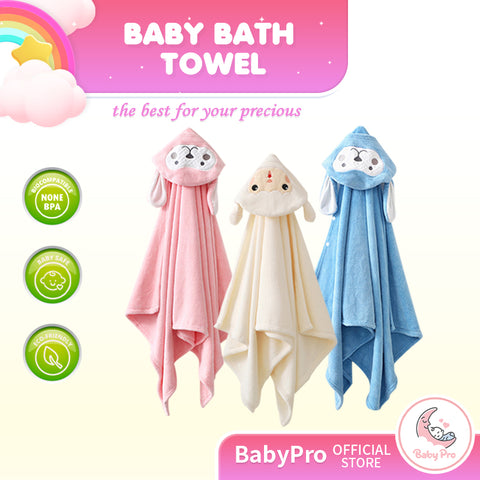 Babypro Premium Baby Bath Towel Blanket Quick Dry and Super Absorbent Cotton Hooded Towels