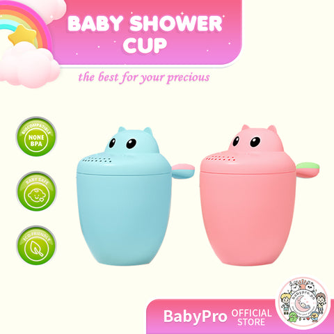 Babyproph Nuobesty Baby Bath Cups Cartoon Animal Waterfall Shampoo Dipper Rinsers Plastic Hand-held Pink | Blue