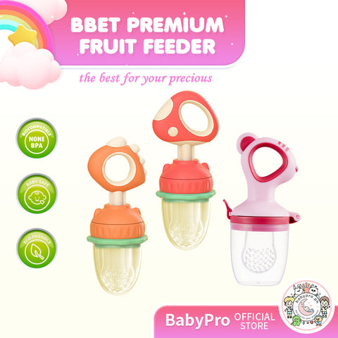 Babyproph Premium BBET Push Fruit Feeder Baby Fruit Pacifier Mushroom Food Teether