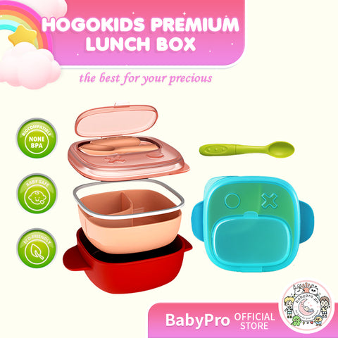 Babyproph Premium Hogokids Baby Lunch Box with bowl, Lid and Spoon Portable Food Storage