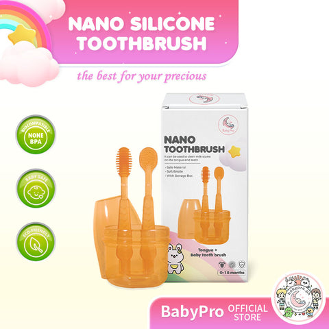 Babyproph Nano Toothbrush with Soft Silicone Toothbrush Teether for Babies