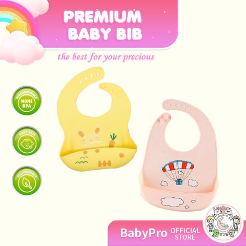 Babyproph Premium Baby Silicone Bib Food Washable Waterproof  BPA FREE for Toddler