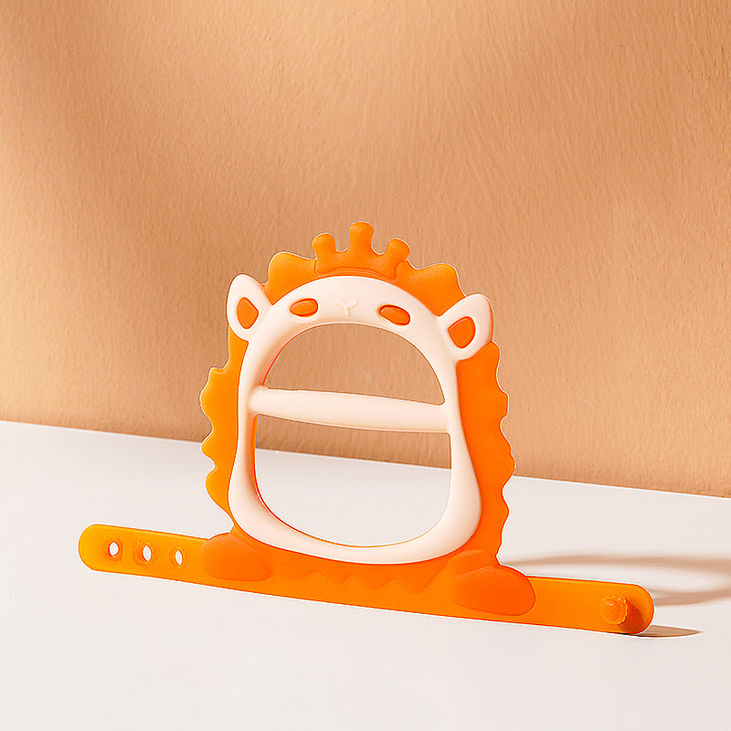 Babyproph Premium Nano Silver Silicone Teether Lion Design Adjustable Wristband BPA Free