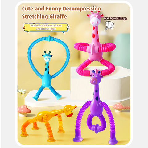 Babyproph Stretch Tube Giraffe Toy Suction Cup Decompression