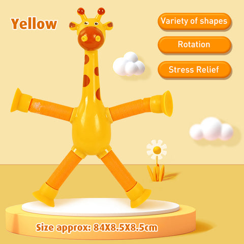 Babyproph Stretch Tube Giraffe Toy Suction Cup Decompression