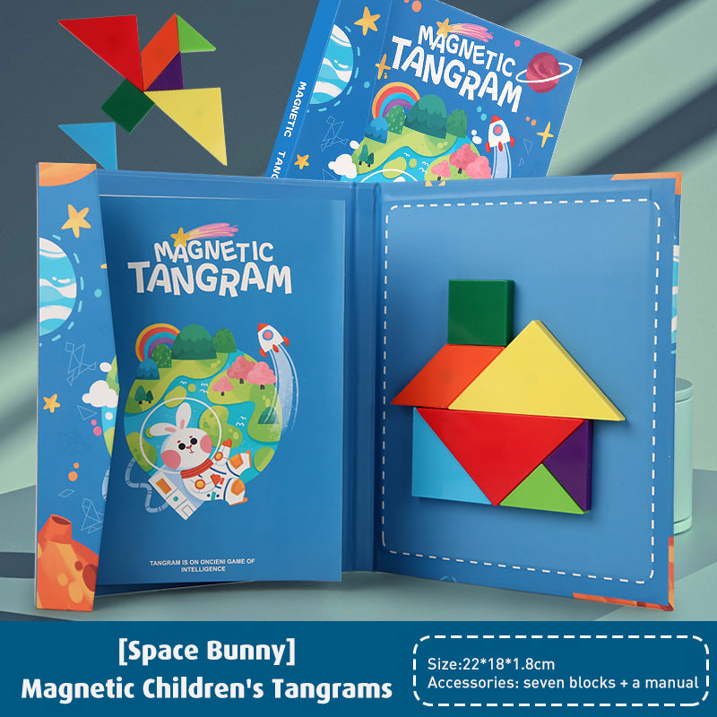 Babyproph Kids Magnetic Tangram Puzzle Book Early Educational Toys