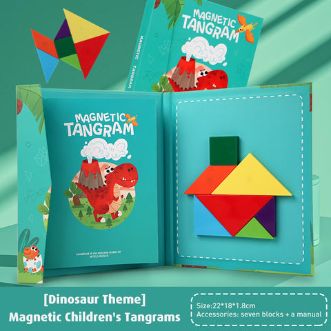 Babyproph Kids Magnetic Tangram Puzzle Book Early Educational Toys