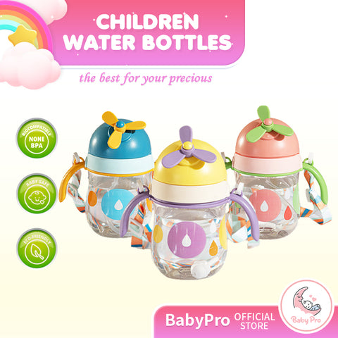 Babyproph Kids Water Bottles Drop-Proof With Strap and Straw 250ml