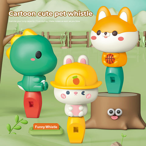 Babyproph Kids Cartoon Animal Whistle Toy With Lanyard