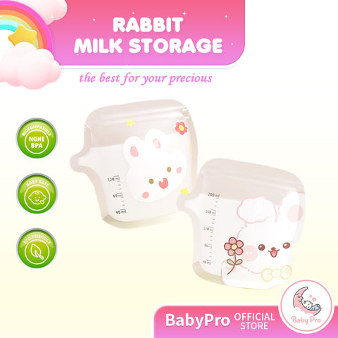 Babyproph 30pcs Rabbit Breast Milk Storage Bag Doubled-Sealed 120ml 200ml