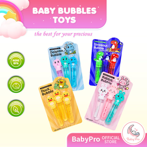 Babyproph 3pcs Cute Animal Bubble Stick Toys for Kids