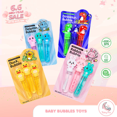Babyproph 3pcs Cute Animal Bubble Stick Toys for Kids