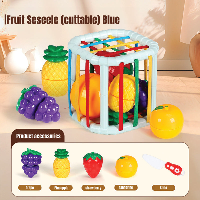 Babyproph Baby Fruit Sesele Toy Set Fruit Blocks Stacking Sensory Educational Toys