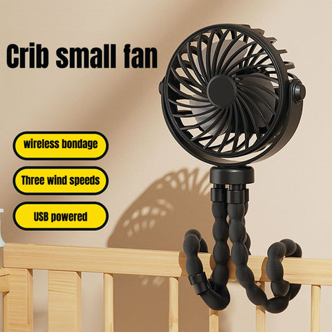 Babyproph Portable Rechargeable Mini Octopus Fan With Light