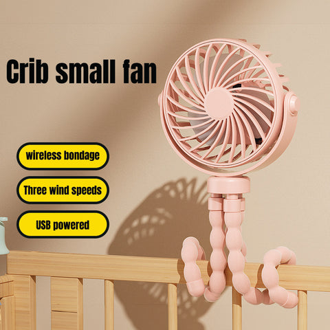 Babyproph Portable Rechargeable Mini Octopus Fan With Light