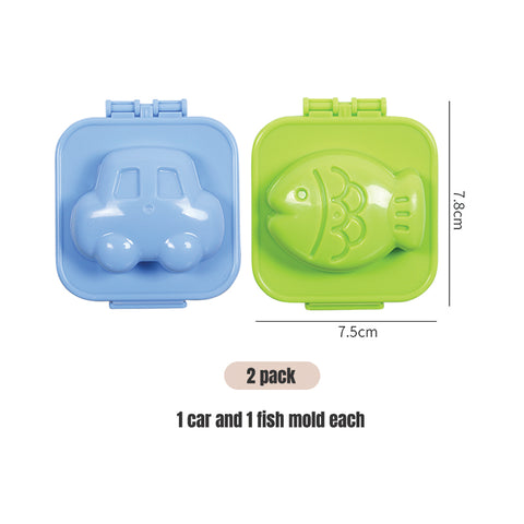 Babyproph 2pcs Baby Food Molder Rice Bread Boiled Egg Molder Food Bento Box Tools