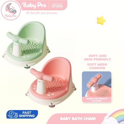 Babyproph Baby Bath Chair Breathable Non-Slip Bath Stool With Backrest