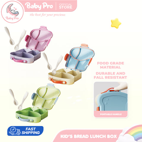 Babyproph Kids Bread Shaped Lunch Box Set With Sauce Box Spoon And Fork