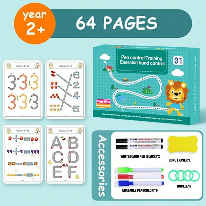 Babyproph Kids Erasable Tracing Workbook Early Educational Training Books