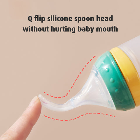 Babyproph Premium Baby Soft Silicone Bottle With Spoon Squeeze Feeding Bottle Multifunction