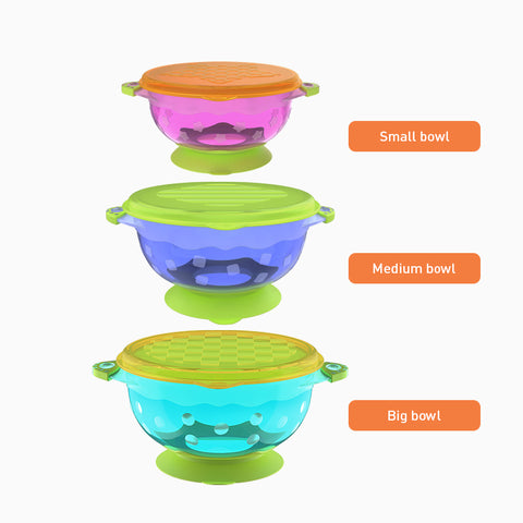 Babyproph Premium Hogokids Colorful Eco Friendly Suction Baby Feeding Bowl Set