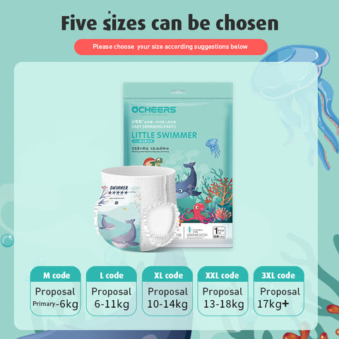 Babyproph Ocheers Whale Swimming Diapers Waterproof Pull-up Pants Swimming pool Baby Disposable L M XL XXL