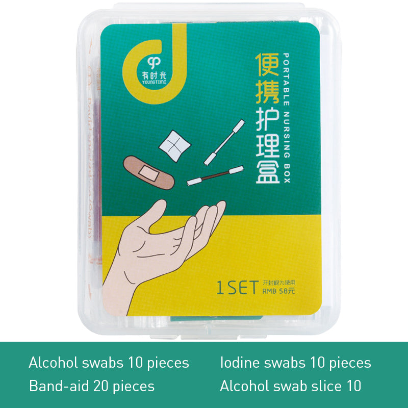 Babyproph 4 In 1 Disposable Small Wound Emergency First Aid Kit Iodine Swab Alcohol Cotton Stick Wip