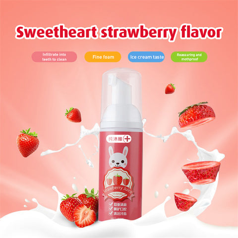 Babyproph Kid's Foam Toothpaste Strawberry and Orange Flavor Teeth Cleansing Mousse Deeply Cleaning For Child