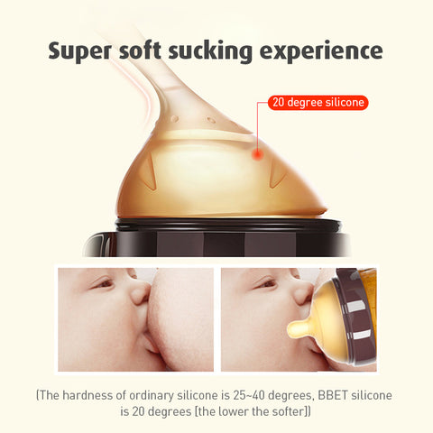Babyproph Premium BBET Dumbo Silicone Baby Bottle Nano Brown 150ml | 210ml