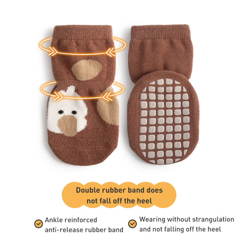 Babyproph Premium Long Anti Slip Socks One Pair Individual Pack Soft Cotton floor Sock Keep Warm