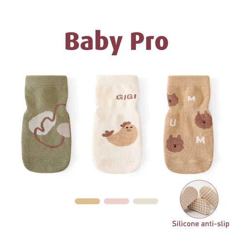 Babyproph Premium Long Anti Slip Socks One Pair Individual Pack Soft Cotton floor Sock Keep Warm