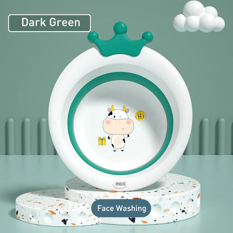 Babyproph Premium Portable Folding Washbasin Cute Crown Design Cleaning